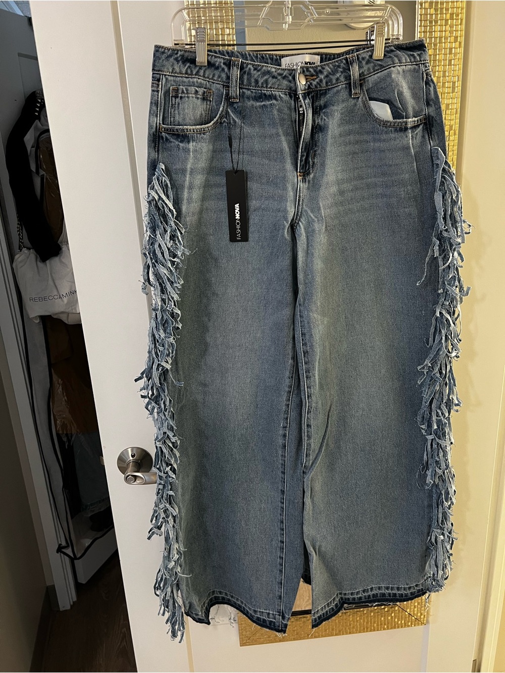 Fringed Light Blue Women’s Jeans Size 11